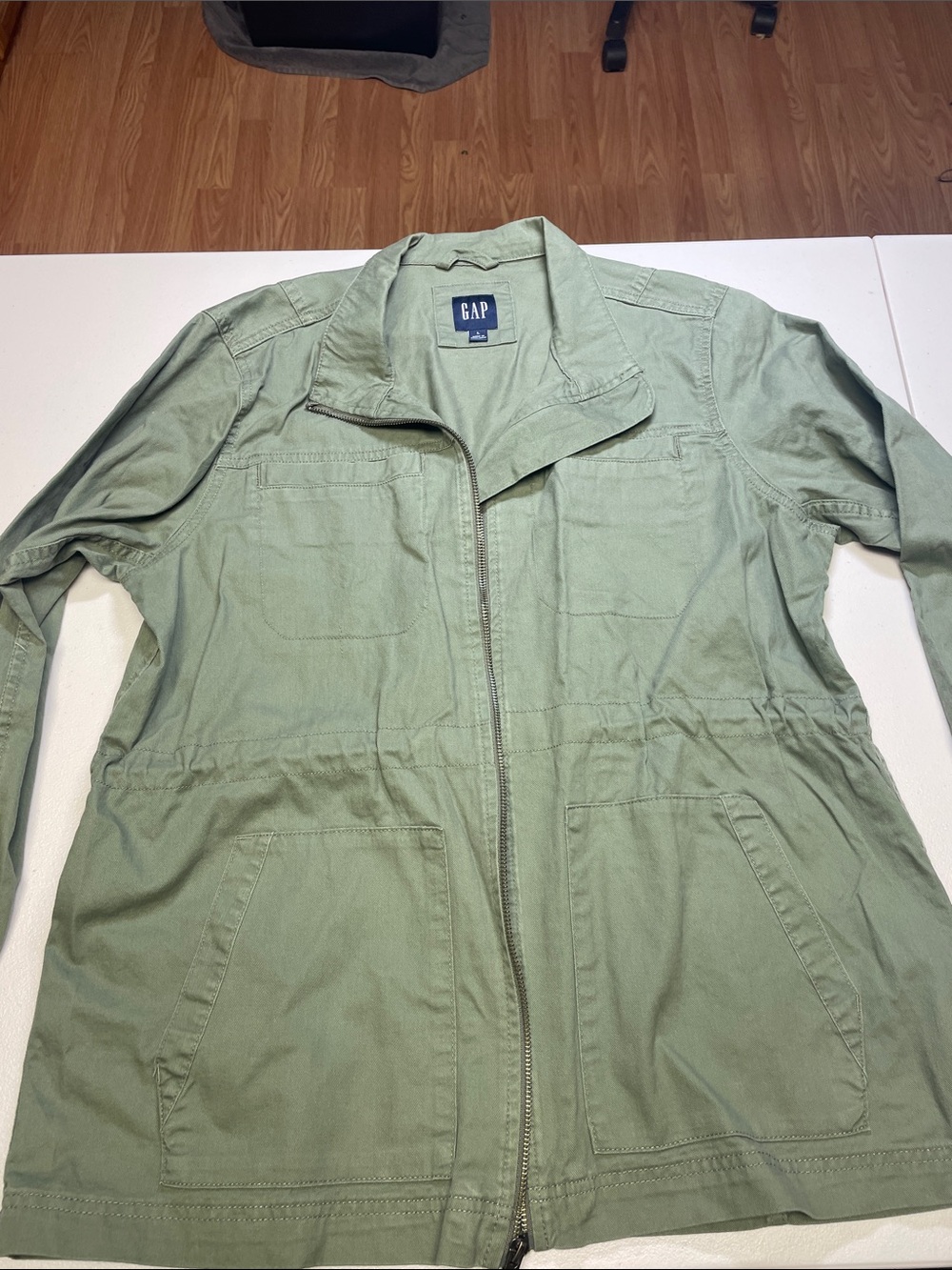 GAP Olive Green Zip-Front Utility Jacket